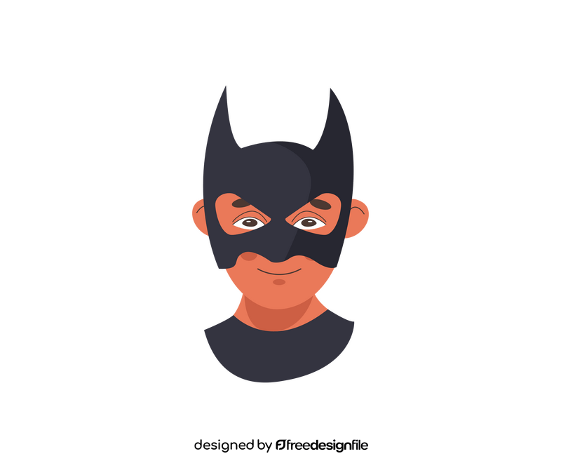 Batman mask cartoon clipart