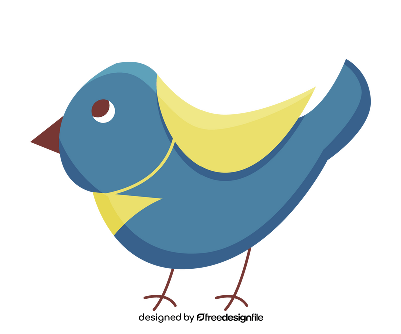 Blue bird drawing clipart