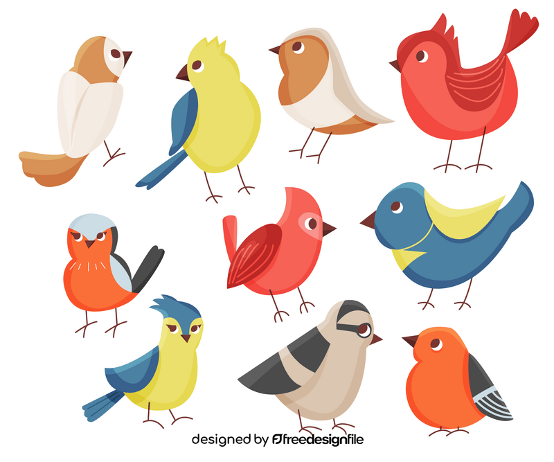 Set of birds vector
