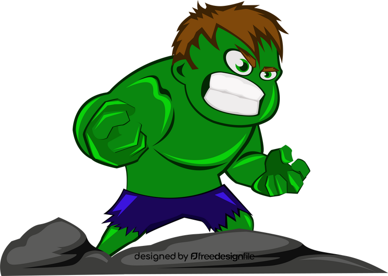 Cartoon baby hulk clipart