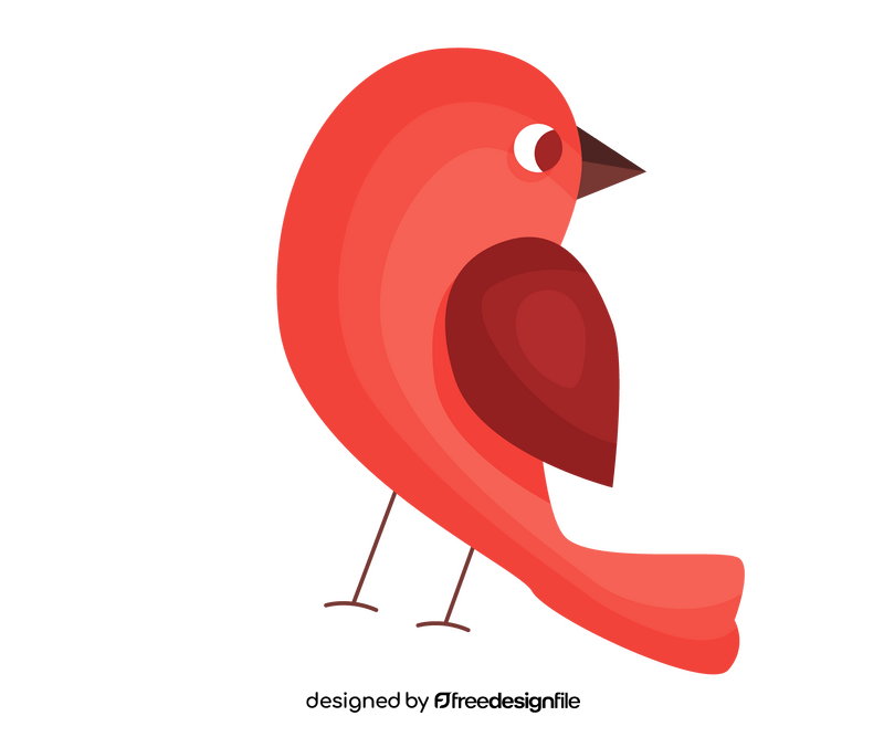 Free red bird clipart