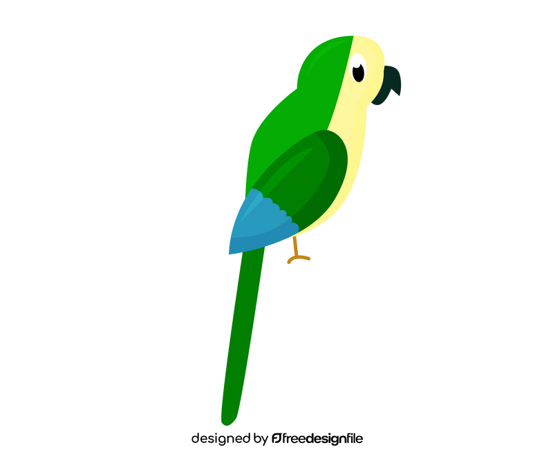 Green parrot free clipart