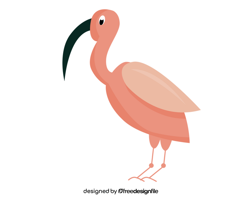 Pink pelican cartoon clipart