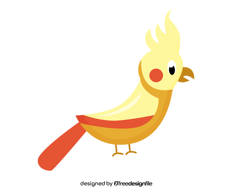 Yellow parrot illustration clipart