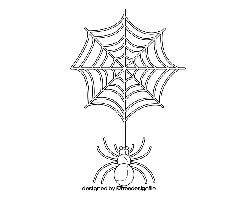 Free halloween spider black and white clipart free download