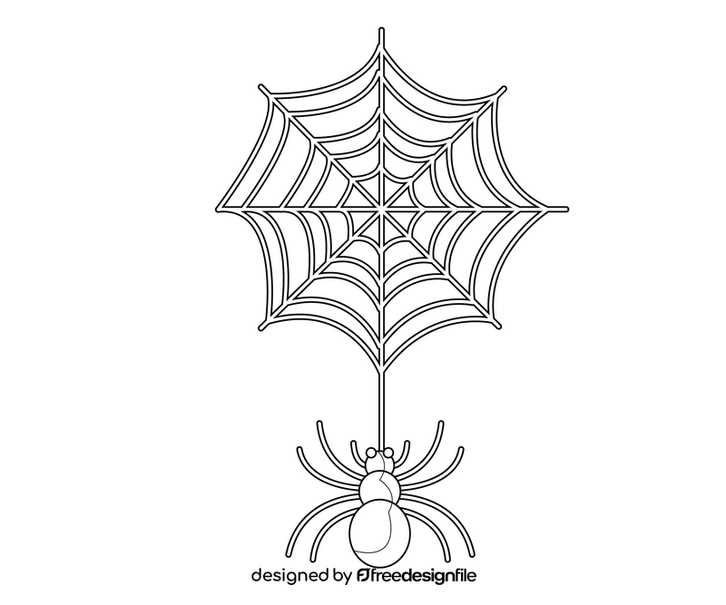 Free halloween spider black and white clipart free download