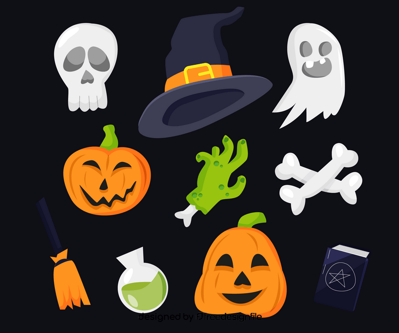 Halloween icons vector