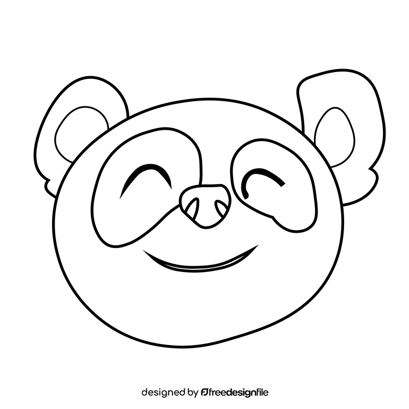 Cute meerkat happy drawing black and white clipart
