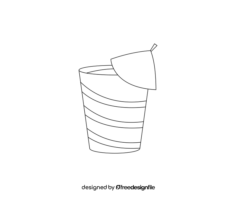 Party drink illustration black and white clipart