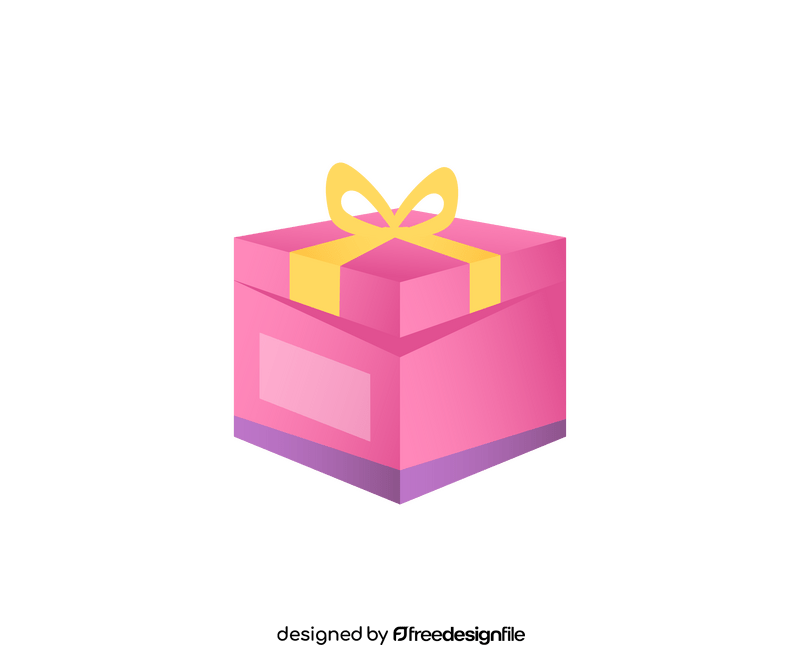 Pink present illustration clipart