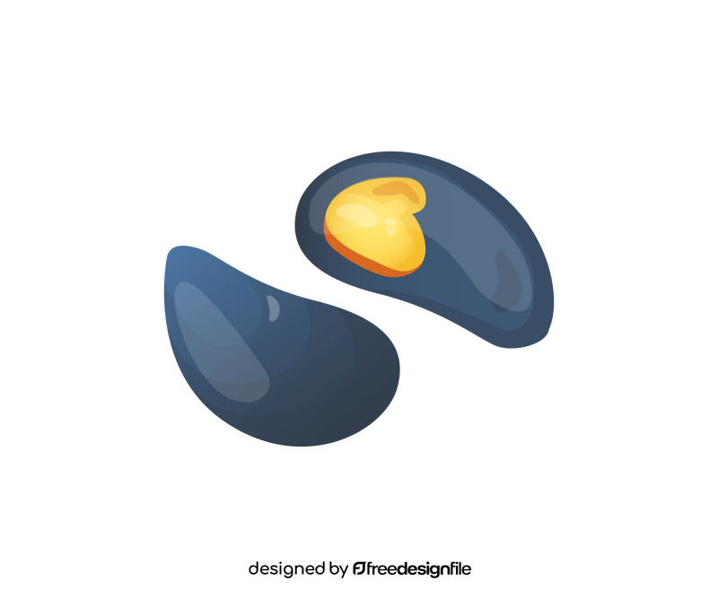 Mussels cartoon clipart