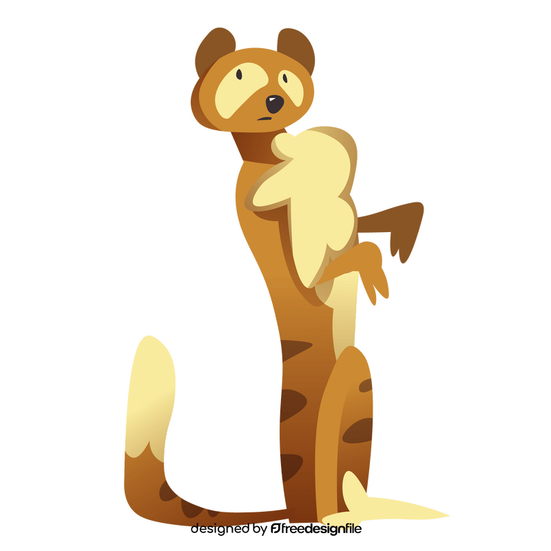 Cartoon meerkat pose clipart