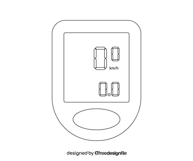 Free stopwatch black and white clipart