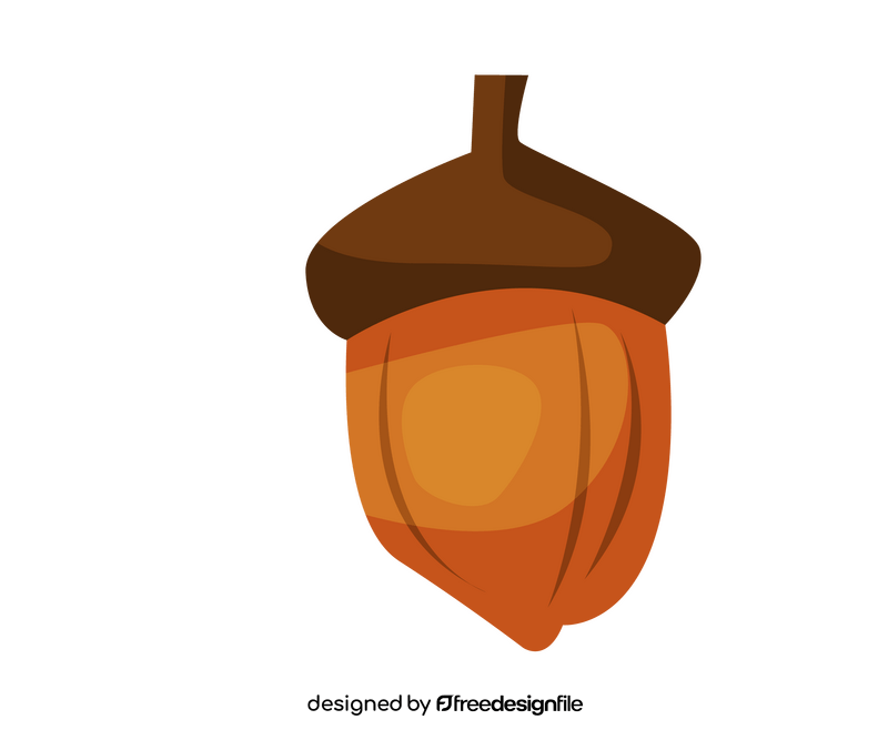 Cartoon acorn nut, oaknut clipart