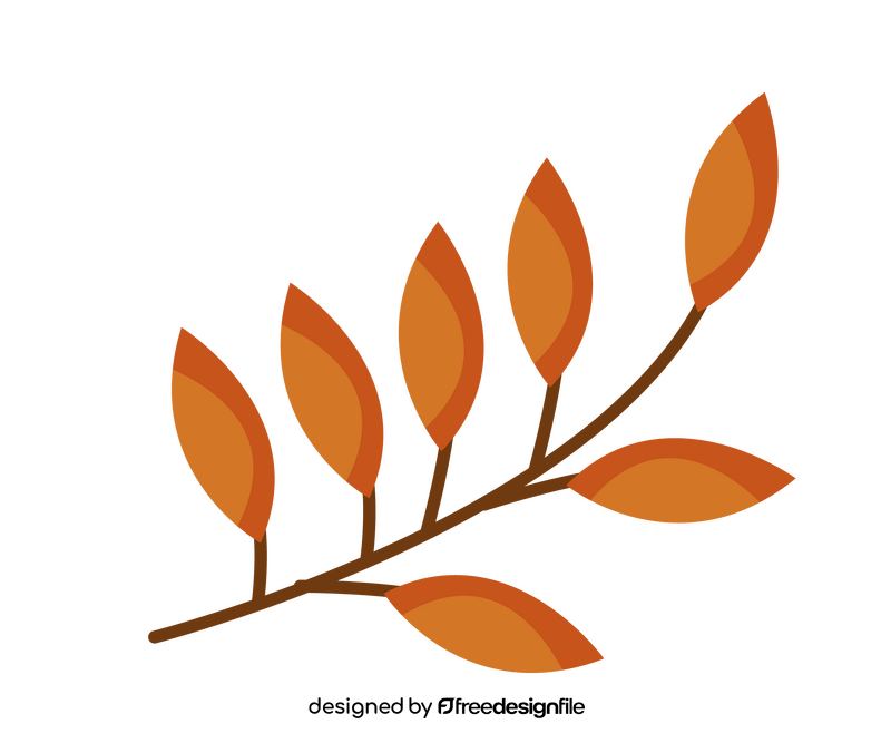Cartoon autumn leaf clipart
