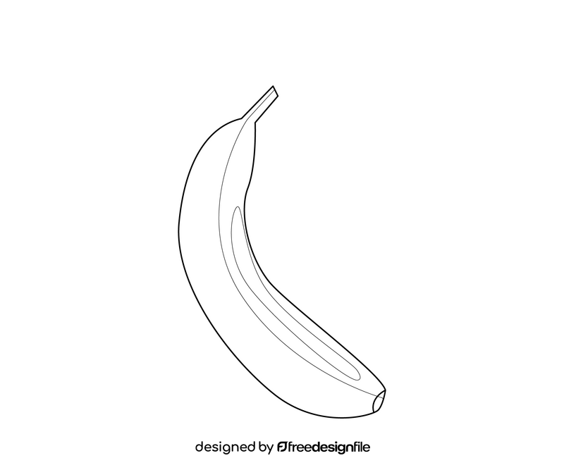 Free banana black and white clipart