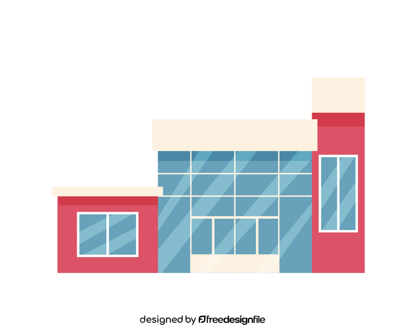Glass government building illustration clipart