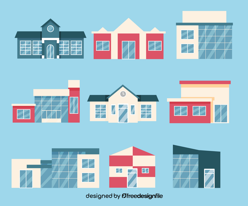 Government and public buildings vector
