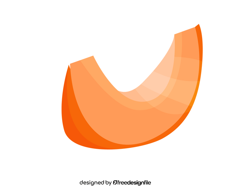 Cartoon pumpkin slice clipart
