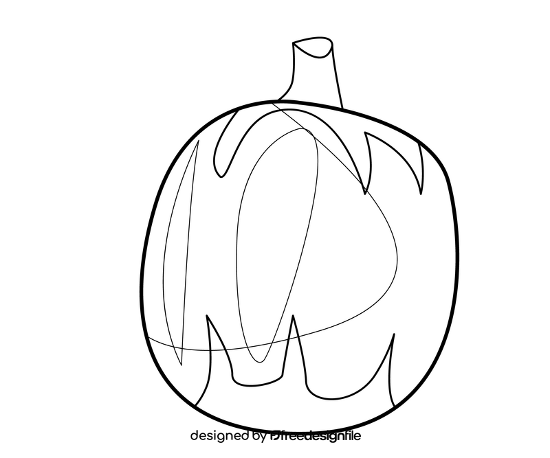 Free pumpkin black and white clipart