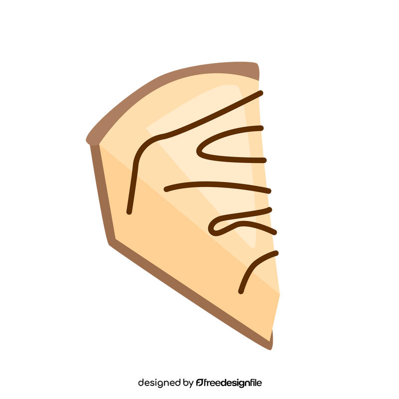 Cheesecake piece illustration clipart