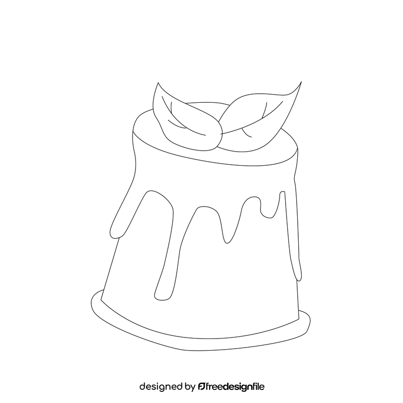 Cake drawing black and white clipart