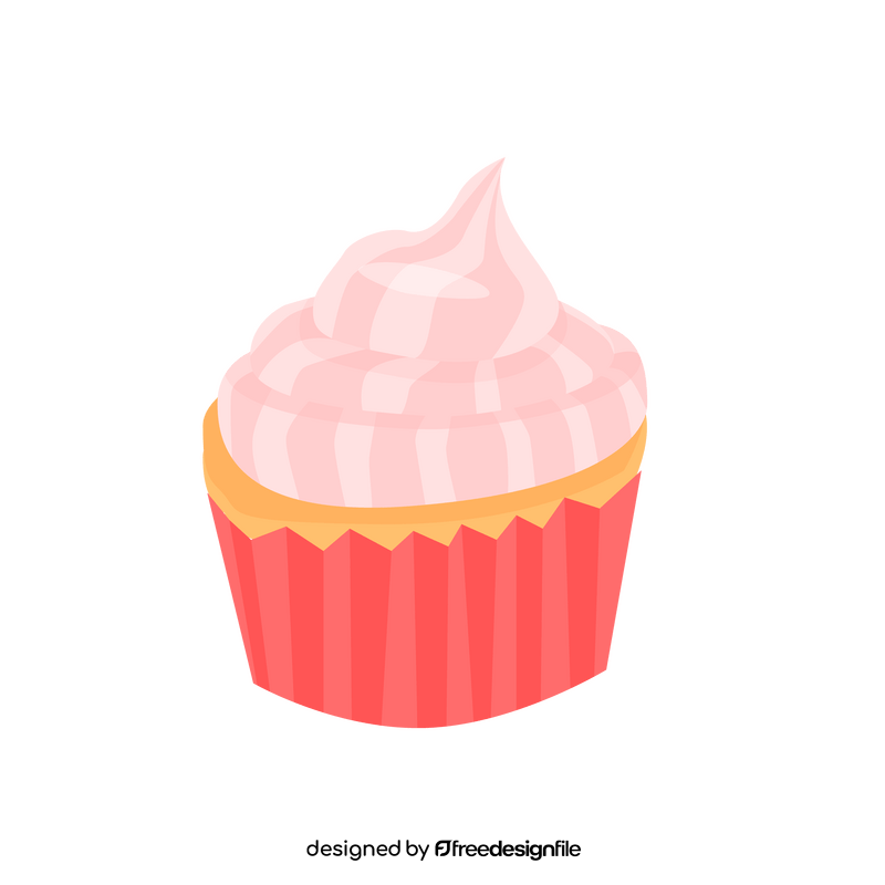 Pink cupcake clipart