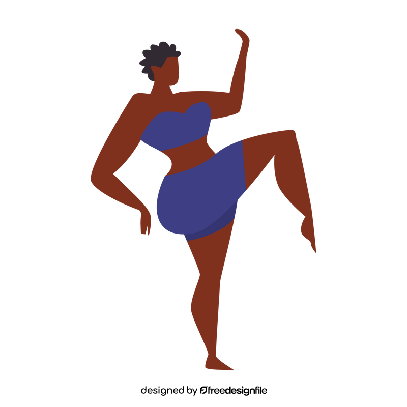 Afro American woman doing yoga clipart