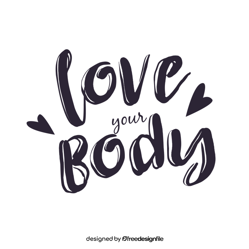 Feminism, love your body clipart