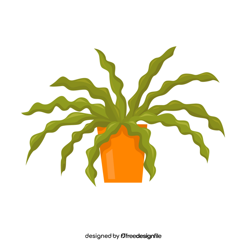 Potted plant illustration clipart