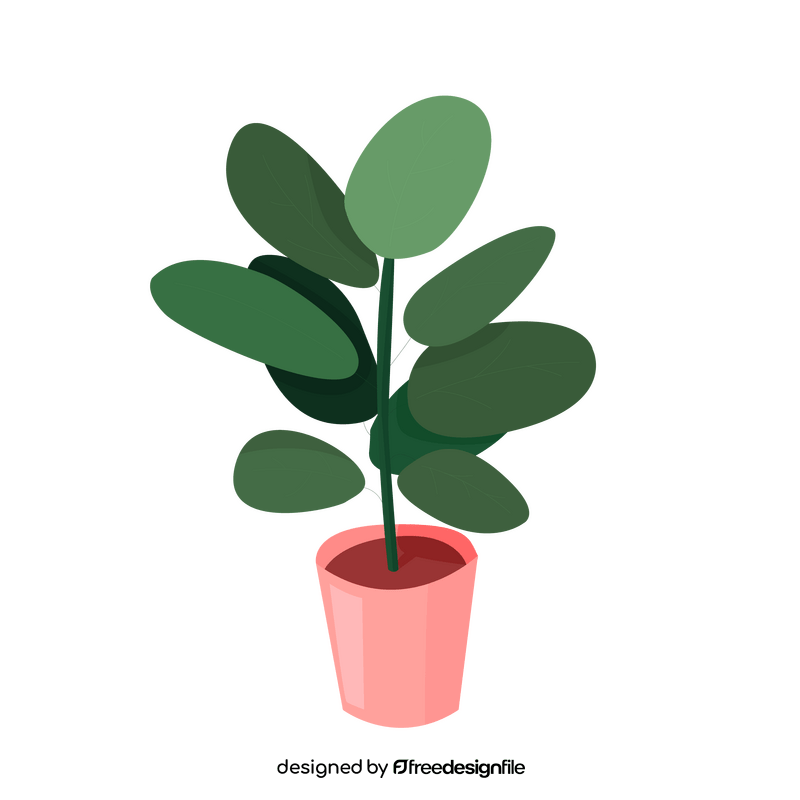 Potted flower cartoon clipart