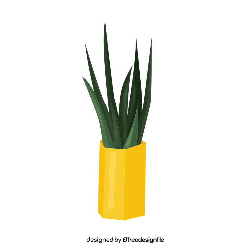 House plant in a pot clipart