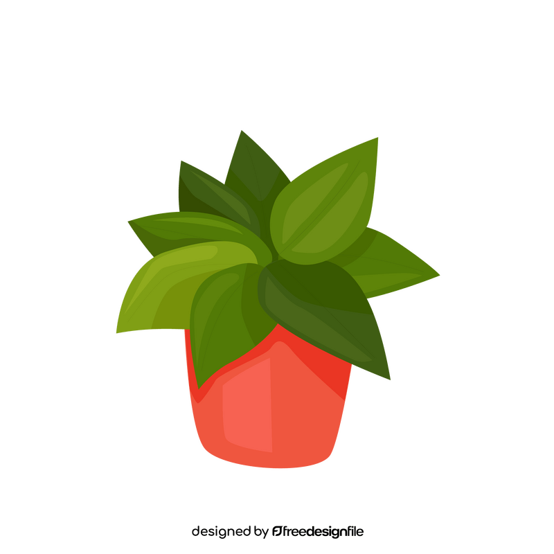 House plant in basket clipart