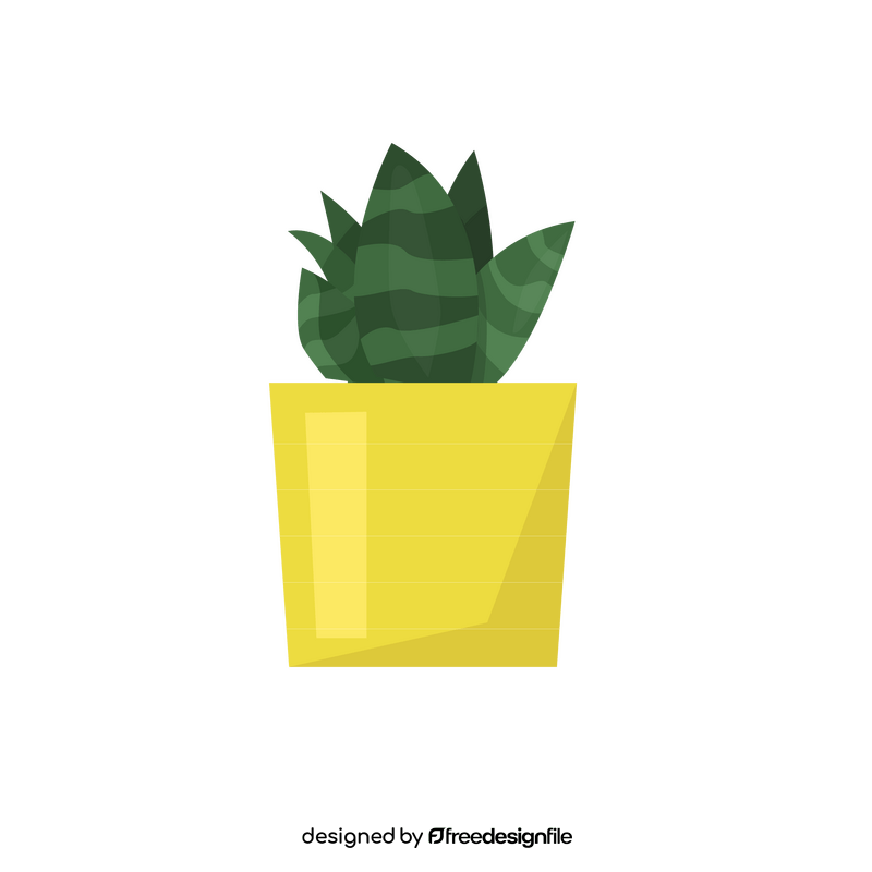 Potted plant cartoon clipart