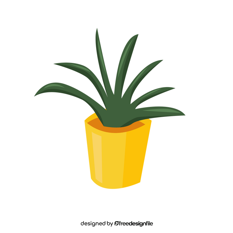 Plant in a basket drawing clipart