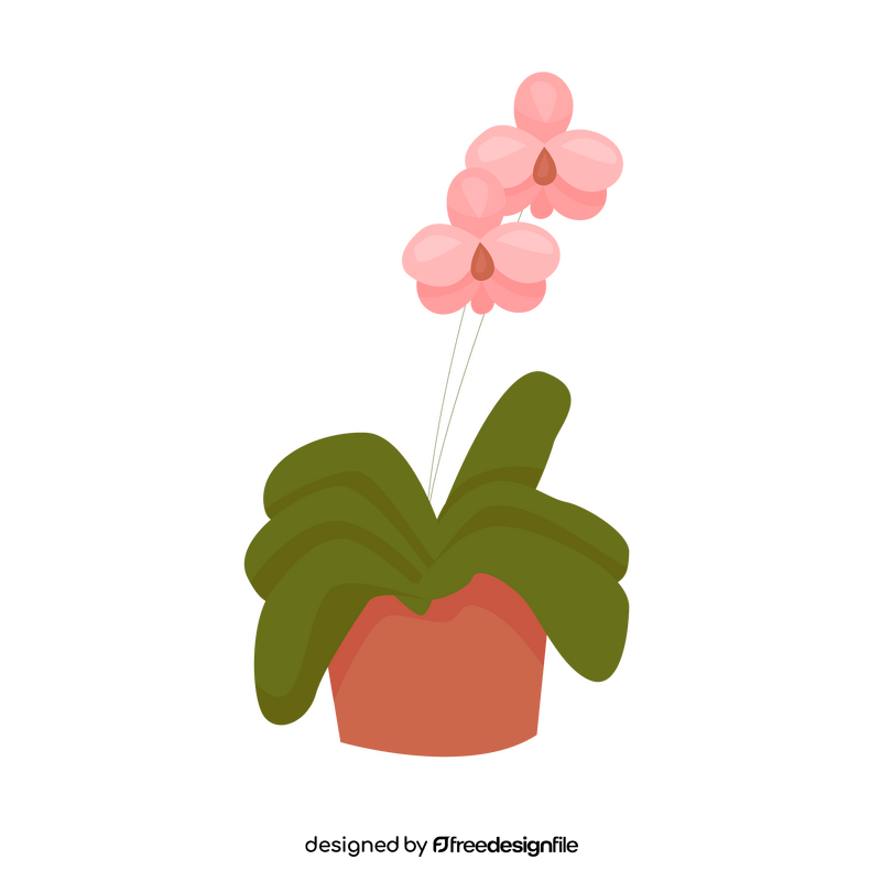 Flower plant in basket illustration clipart