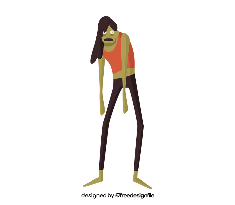 Free girl zombie clipart