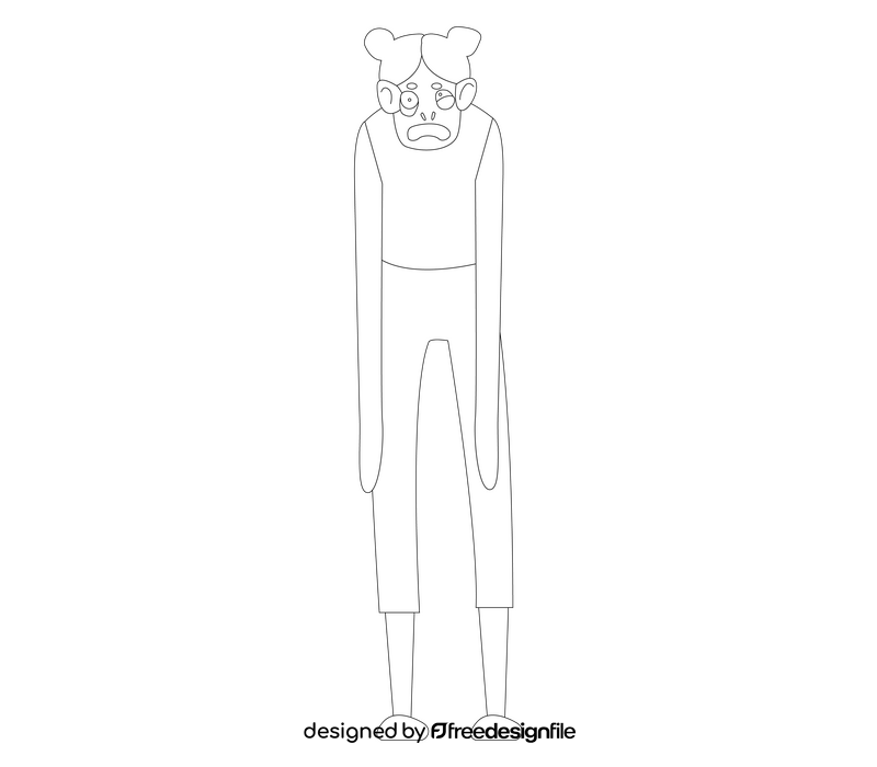 Free zombie black and white clipart