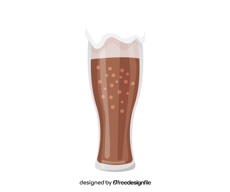 Free beer in glass clipart