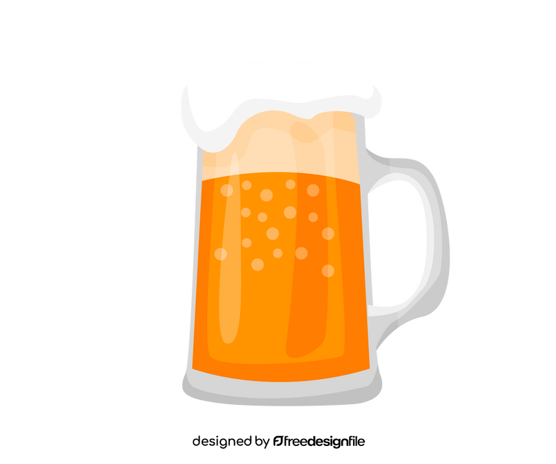 Light beer in a glass clipart