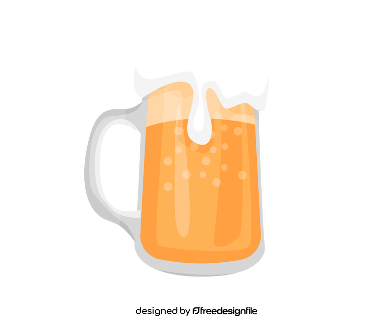 Glass of beer clipart