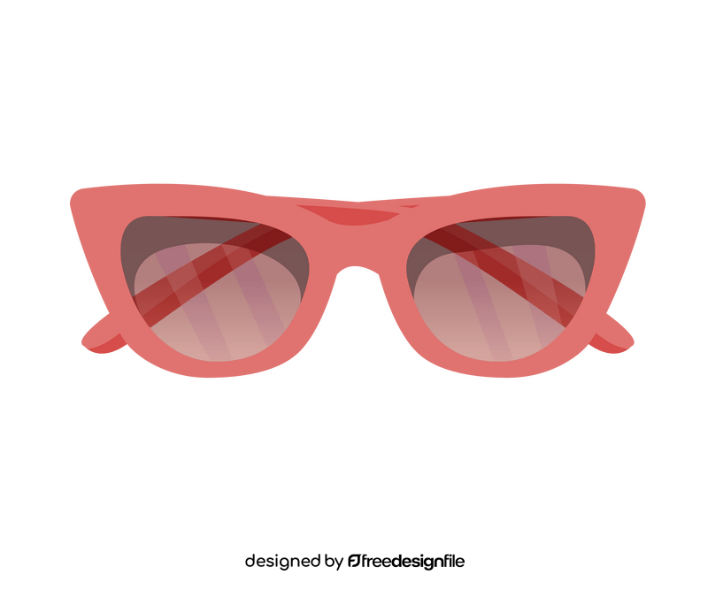 Red sunglasses cartoon clipart