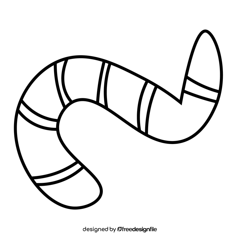 Mole worm black and white clipart