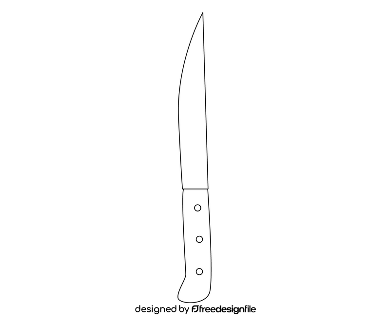 Free knife black and white clipart