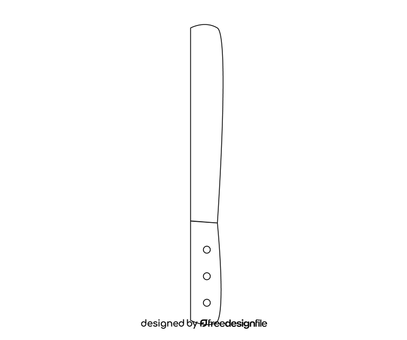 Knife drawing black and white clipart