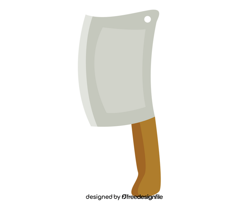 Meat chopping knife clipart