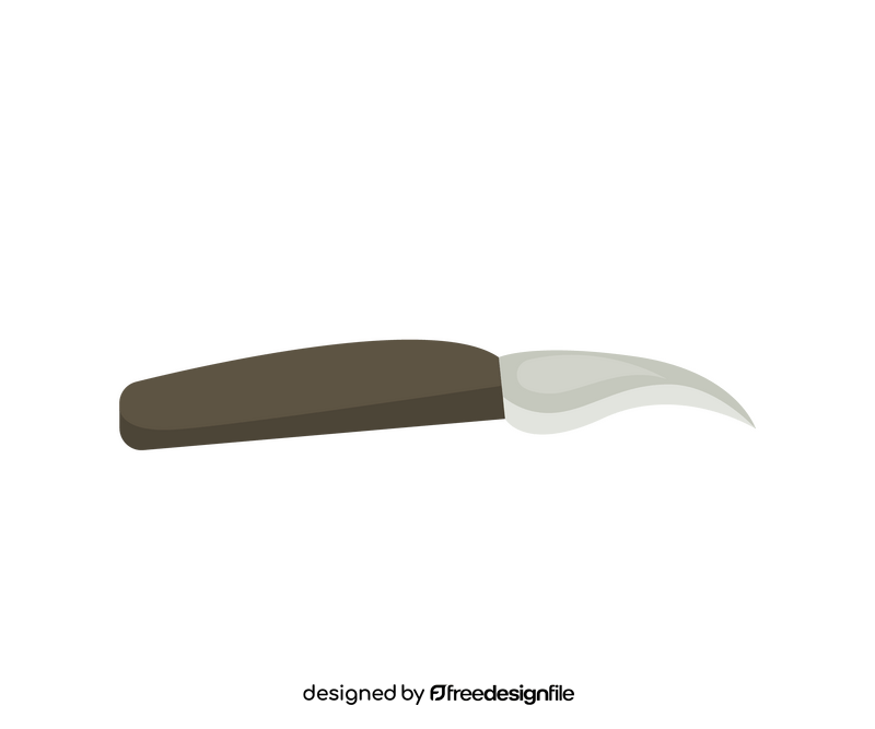 Curved blade knife clipart