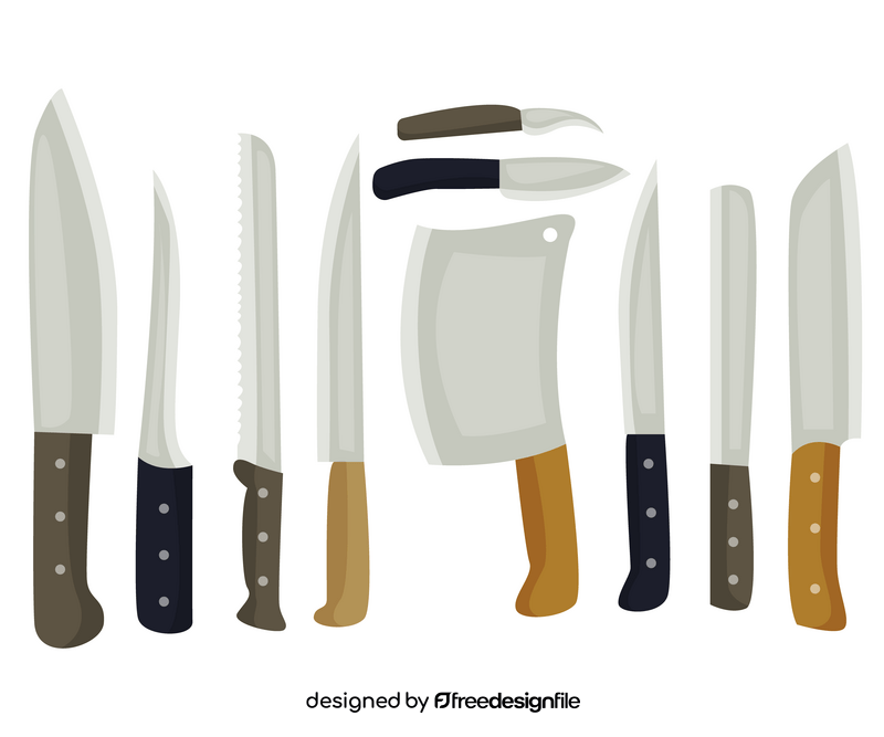 Knives, butcher vector