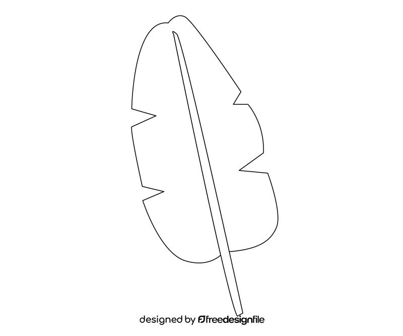 Free leaf black and white clipart