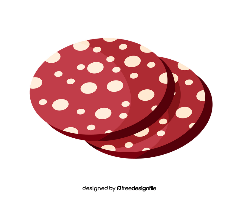 Cartoon sausage slices drawing clipart